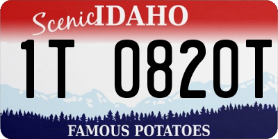 ID license plate 1T0820T