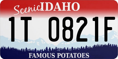 ID license plate 1T0821F