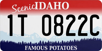 ID license plate 1T0822C