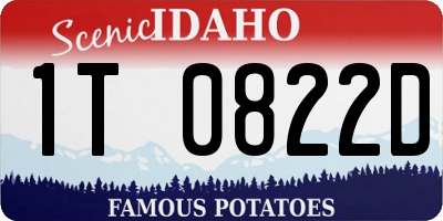 ID license plate 1T0822D