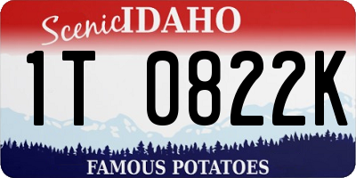 ID license plate 1T0822K