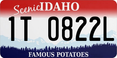 ID license plate 1T0822L