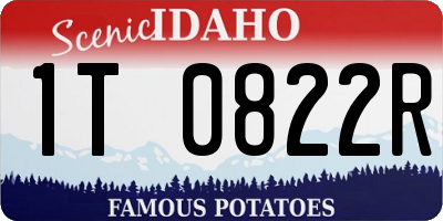 ID license plate 1T0822R