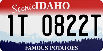 ID license plate 1T0822T