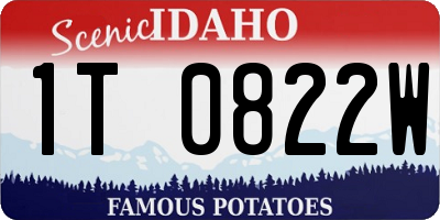 ID license plate 1T0822W