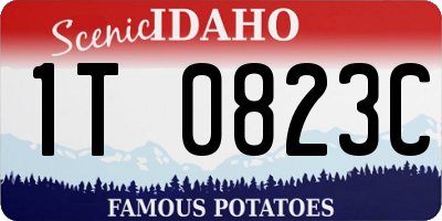 ID license plate 1T0823C