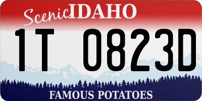 ID license plate 1T0823D