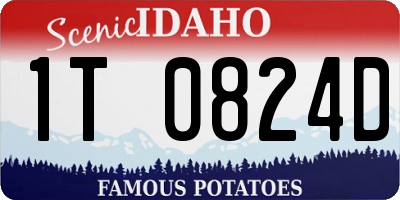 ID license plate 1T0824D
