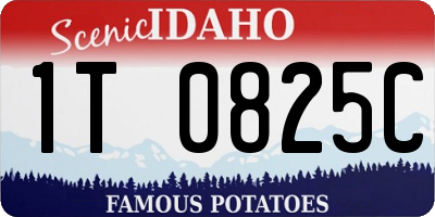 ID license plate 1T0825C