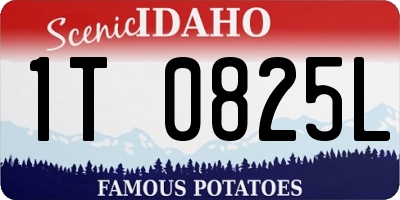 ID license plate 1T0825L
