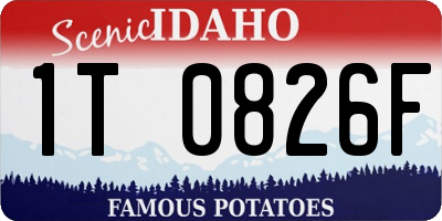 ID license plate 1T0826F