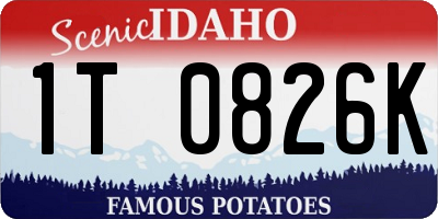 ID license plate 1T0826K