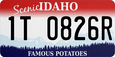 ID license plate 1T0826R