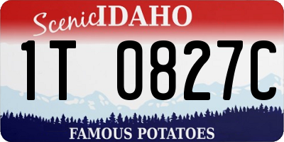 ID license plate 1T0827C