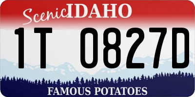ID license plate 1T0827D