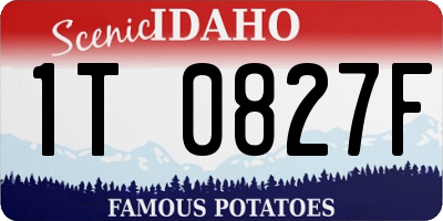 ID license plate 1T0827F