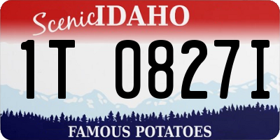 ID license plate 1T0827I