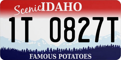 ID license plate 1T0827T