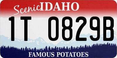 ID license plate 1T0829B