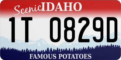 ID license plate 1T0829D