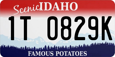 ID license plate 1T0829K