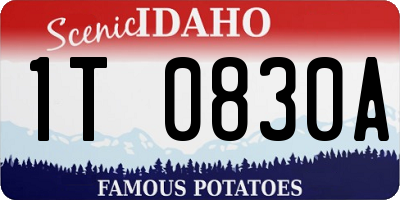 ID license plate 1T0830A