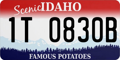 ID license plate 1T0830B