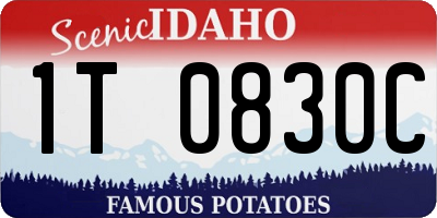 ID license plate 1T0830C