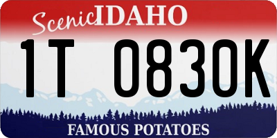 ID license plate 1T0830K