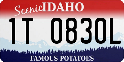 ID license plate 1T0830L