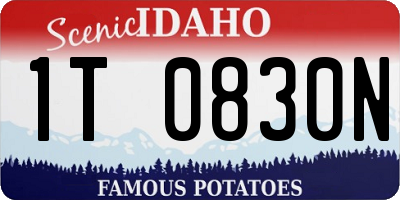 ID license plate 1T0830N