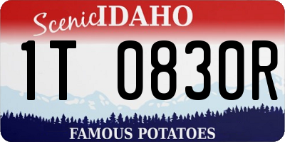 ID license plate 1T0830R