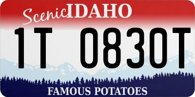 ID license plate 1T0830T