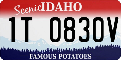 ID license plate 1T0830V