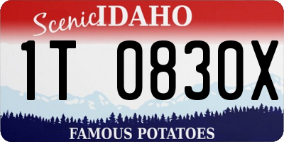 ID license plate 1T0830X