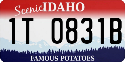 ID license plate 1T0831B
