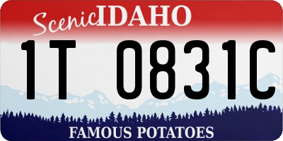 ID license plate 1T0831C