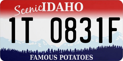 ID license plate 1T0831F
