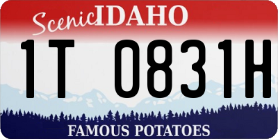 ID license plate 1T0831H