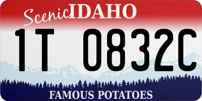 ID license plate 1T0832C