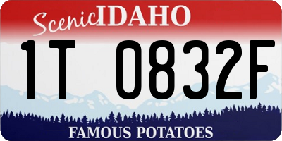 ID license plate 1T0832F