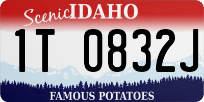 ID license plate 1T0832J