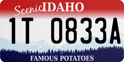 ID license plate 1T0833A
