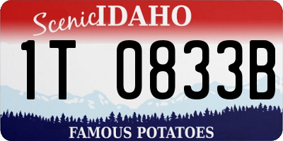 ID license plate 1T0833B