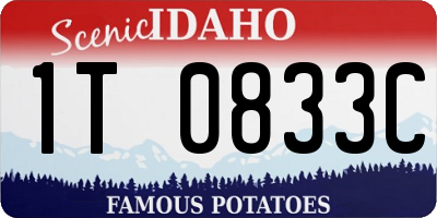 ID license plate 1T0833C