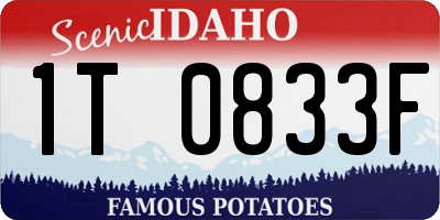 ID license plate 1T0833F