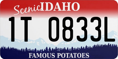 ID license plate 1T0833L