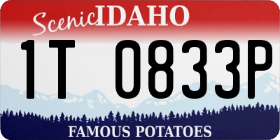 ID license plate 1T0833P