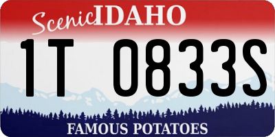 ID license plate 1T0833S