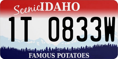 ID license plate 1T0833W